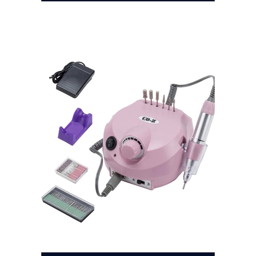 C0-Z Professional 30,000RPM Electric Nail Drill File Machine With Bits (gold)